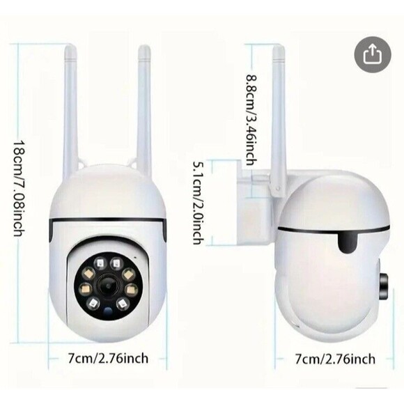 Wireless IP Security Camera 5G/2.4G HD WIFI Outdoor Smart Home Cam PTZ 1080P - Picture 9 of 9